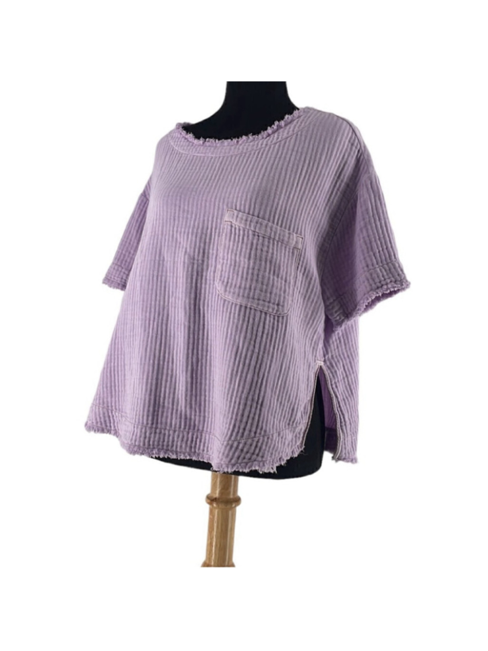 WE the free free people top gauzy boxy Shirt Released Seams Lightweight sz xs